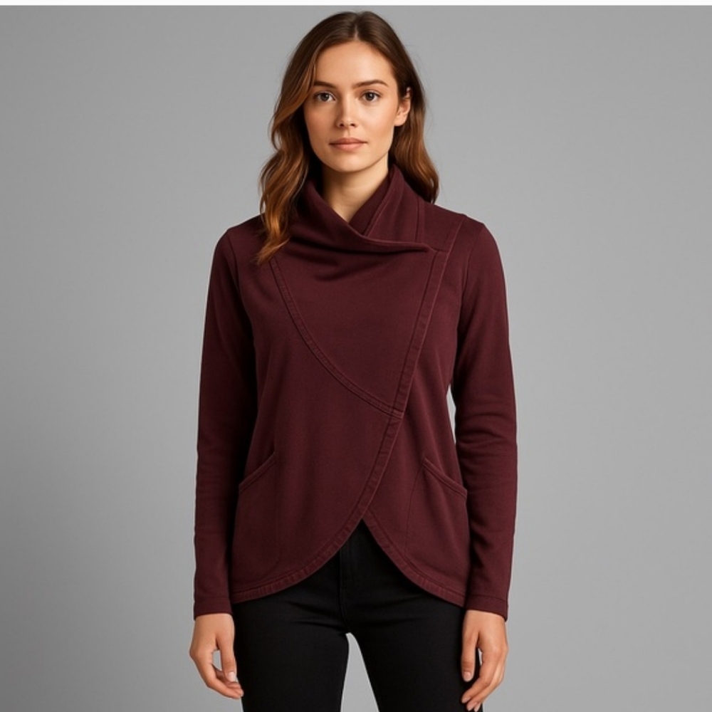 Lululemon Athletica Maroon Cowl Neck Sweater Like New